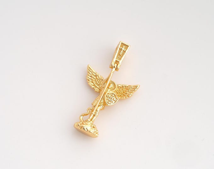 San Miguel Pendant,San Miguel Pendant,18K Gold Filled San Miguel Charm,DIY Jewelry Accessories,27x14.8x4.3mm