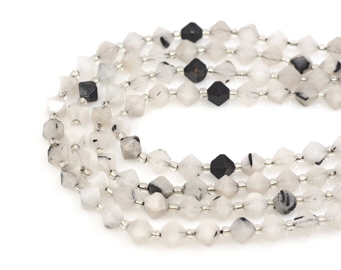 Transparent Crystal Necklace, Faceted Diamond Gemstone Bead, Natural Stone Chain, Natural Stone Bead, DIY Bracelet Necklace Accessories,10mm