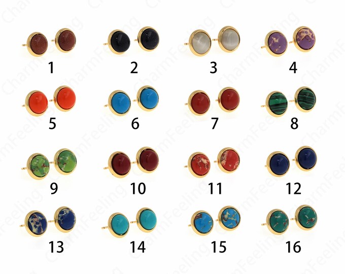 18K Gold Filled Dangling Earrings,Oval Earrings,Enamel Round Earrings,Gold Earrings,Pendant Earrings,DIY Jewelry Supplies 14x10x10mm