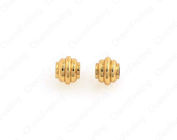 10 pcs Gold Ball Spacer Beads, 18K Gold Filled Ball Beads,Dainty Ball Bracelet Necklace Spacer Beads, DIY Jewelry Supplies,4.2x5mm