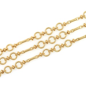 1 meter, 18 kt gold filled kleine rechthoekige ketting, gouden ketting, halfafgewerkte ketting, messing ketting, doe-het-zelf sieraden ketting armband maken ketting, 9 mm