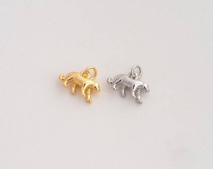 5 pcs Tiger Pendant,Animal Pendant,18K Gold Filled Tiger Charm,DIY Jewelry Accessories,9.7x12.2x3.6mm