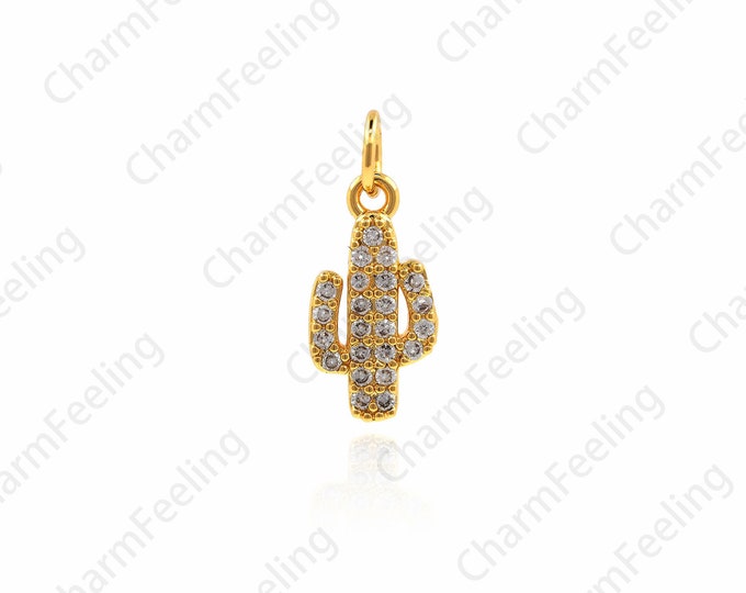 small cactus,cactus pendant,dainty cactus,desert necklace  17*7mm 1PCS
