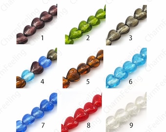 Love Glass Beads,Heart Glass Spacer Beads,Murano Spacer Beads,Necklace Beads,Heart Spacer Beads,DIY Beading Supplies,12\15\20mm