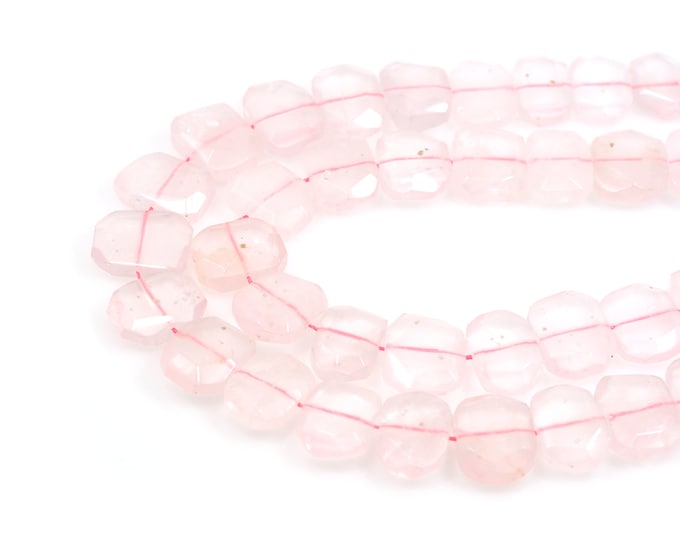 Faceted Gem Beads,Transparent Powder Crystal,Pink Gem Beads,Pink Natural Stone Necklace,Jewelry Supplier,15x20mm