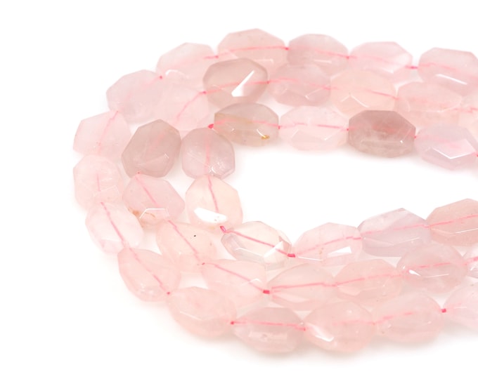 Faceted Gem Beads,Natural Stone Beads, Pink Gem Beads,Pink Natural Stone Necklace,Jewelry Supplier,DIY Bracelet Necklace Accessories,15x20mm