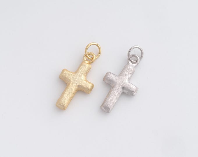 Cross Pendant, Cross Charm,18K Gold Filled Religious Jewelry, DIY Jewelry Making Accessories 22.6x10.3x3mm