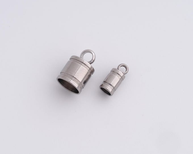 50 pcs End Tip Caps,Stainless Steel End Tip Caps,End Tip Caps,Leather End Tip Caps,DIY Jewelry Supplies