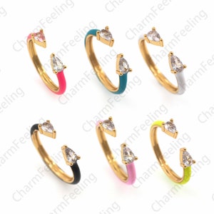 18K Gold Filled Open Ring Ring, Exquisite Gold Ring, Micropave CZ Round Ring, Ring Charm, Adjustable Ring, Gold Open Ring 1PCS