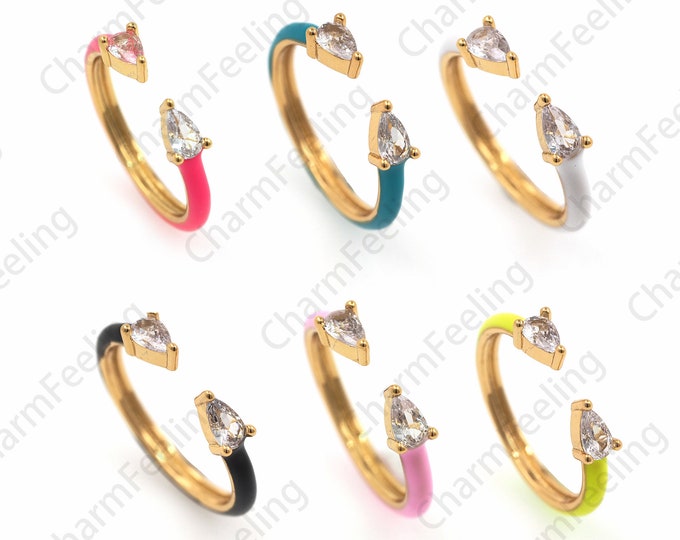 18K Gold Filled Open Ring Ring, Exquisite Gold Ring, Micropave CZ Round Ring, Ring Charm, Adjustable Ring, Gold Open Ring 1PCS