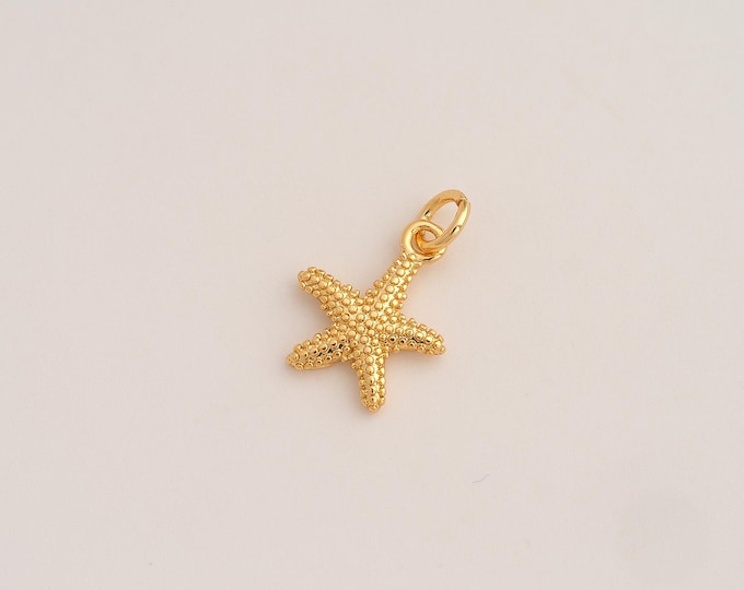 5 pcs Starfish Pendant,Starfish Pendant,18K Gold Filled Starfish Charm,DIY Jewelry Accessories,18x12.2x2.2mm