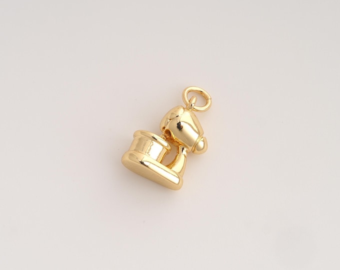 Mixer Pendant,Blender Pendant,18K Gold Filled Mixer Charm,DIY Jewelry Accessories,18.7x11.8x6.4mm