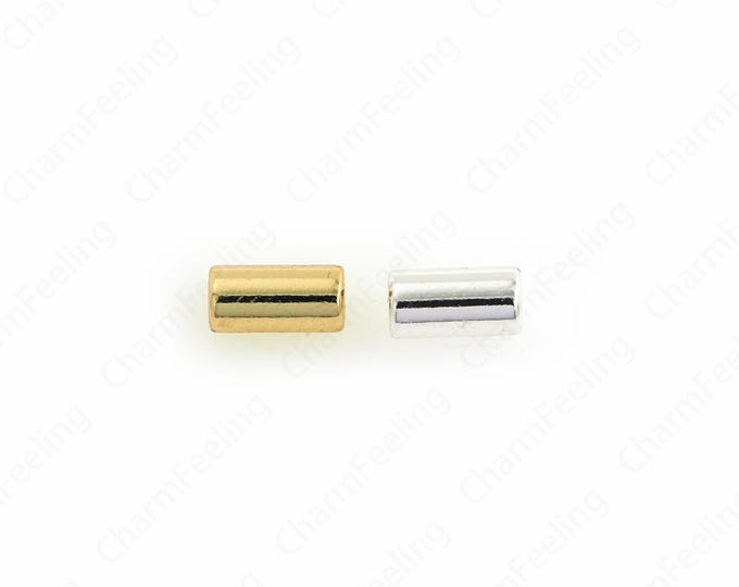 10 pcs Long Spacer Beads, 18K Gold Filled Bar Spacer Beads, Stick Beads, Bracelet Beads, DIY Jewelry Making Supplies, 6x3mm