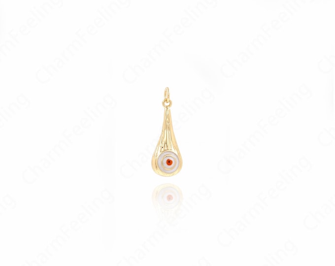 Teardrop Eye Pendant,Waterdrop Necklace,18K Gold Filled Teardrop Charm,DIY Jewelry Supplies,27x9.5x8mm