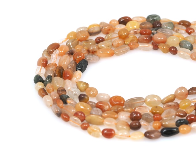 Jewelry Supplier, Fu Lu Shou Beads, Natural Stone Beads, Irregular Shaped Gems, DIY Bracelet Necklace Accessories, 6x8mm