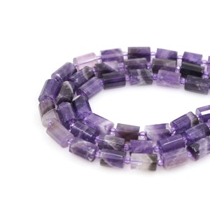 Amethyst Cylindrical Bead, Natural Stone Necklace, Gemstone Necklace, Natural Stone Bead, DIY Bracelet Necklace Accessories, 10x14mm