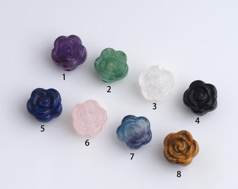 Natural Stone Beasd,Flower Gemstones Beads,Crystal Gemstones Beads,DIY Jewelry Accessories,16.5x15.6x10.7mm Hole 2.5mm