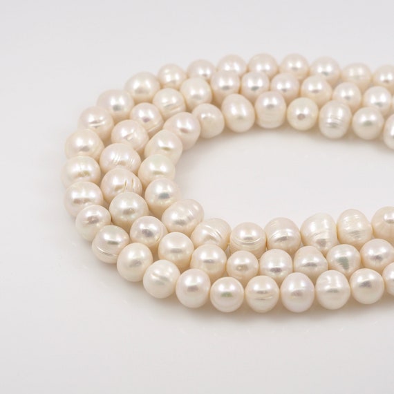 1 Str,Genuine Pearl Necklaces, AAA Natural Freshwater Pearls,Pearl beads,  High Quality Pearls, DIY Pearl Accessories,12-13mm, Length 35cm
