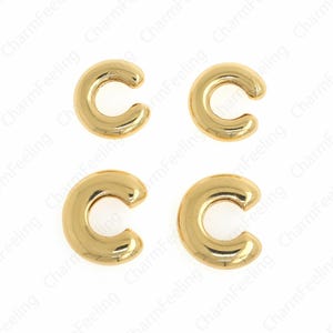 Oorclips, oorbellen dames, steekoorbellen, 18K gold filled eenvoudige oorbellen, C-vormige oorbellen, cadeau voor haar,