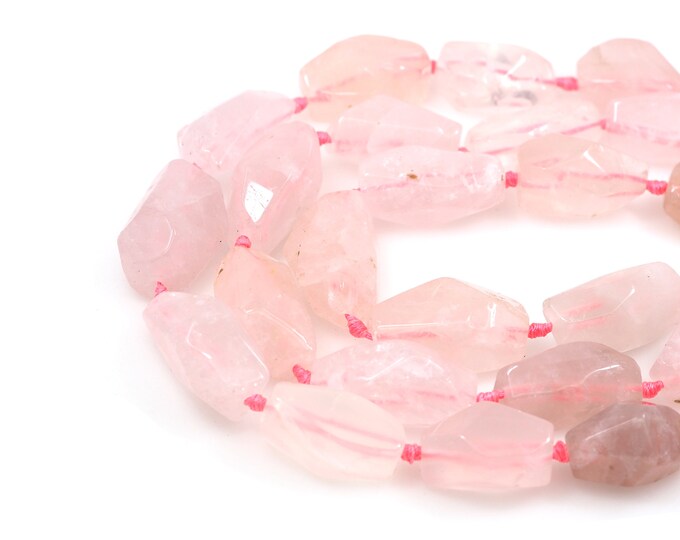 Natural Stone Beads, Pink Natural Stone Necklace,Pink Gem Beads,Faceted Gem Beads,Jewelry Supplier,DIY Bracelet Necklace Accessories,15x20mm