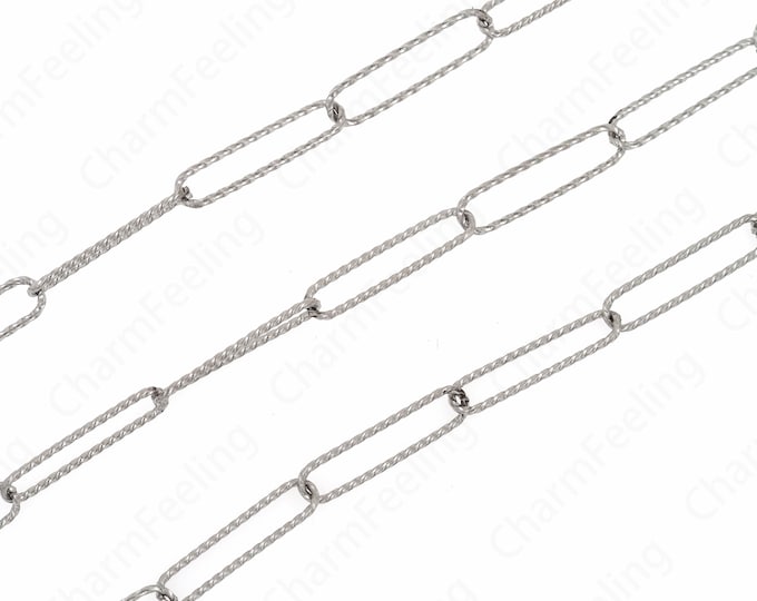 Silver FilledLayered Necklace, Stainless Steel Chain Ring Chain Necklace,  Square Chain,Silver Chain, Classic Chain Necklace 20.5x4.8x1mm