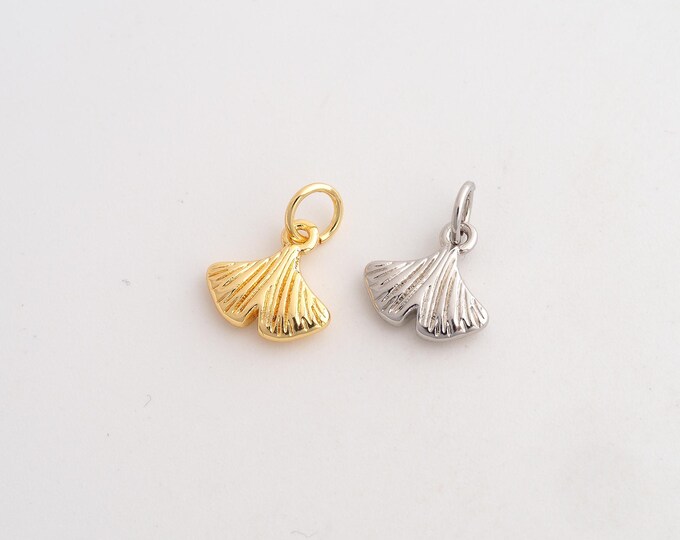 5 pcs Ginkgo Leaf Pendant,Leaf Pendant,18K Gold Filled Ginkgo Leaf Charm,DIY Jewelry Accessories,13.7x10.5x2.7mm
