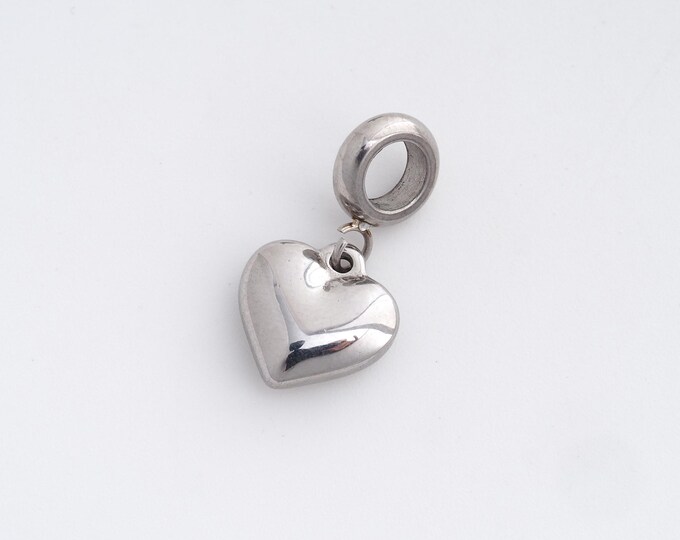 Stainless Steel Heart Pendant,Love Charms,Heart Charm, DIY Jewelry Supplies, 23x12x4.3mm