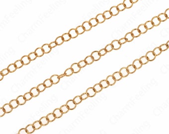 Dainty Chain Necklace,  Layered Necklace,Stainless Steel Chain Round Chain,Gold Chain, Classic Chain Necklace 4.7mm