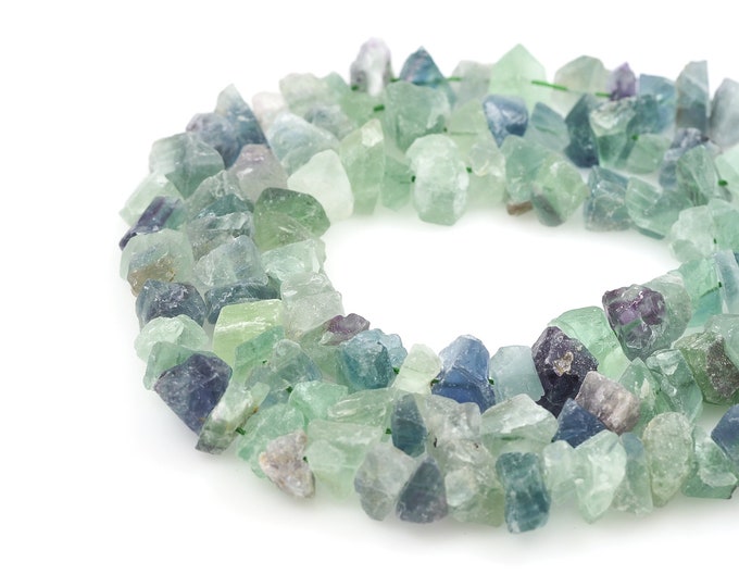 Rough Fluorite Healing Crystal,Raw Fluorite Crystal,Rough Fluorite Stone, Gem Chain, DIY Gem Making Accessories, 7-10x10-15mm