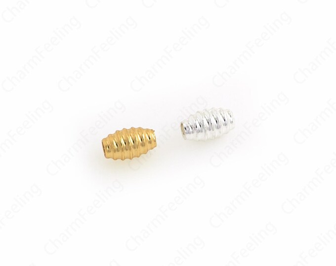 10 pcs Long Spacer Beads, 18K Gold Filled Bar Spacer Beads, Stick Beads, Bracelet Beads, DIY Jewelry Making Supplies, 5x3mm