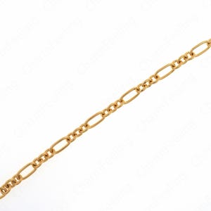 1 meter 18K Gold Filled Jumbo Link Paper Clip Chain，Paperclip Chain Necklace，DIY Jewelry Jewelry Making Semi-Finished Chain,7.7x2.5mm