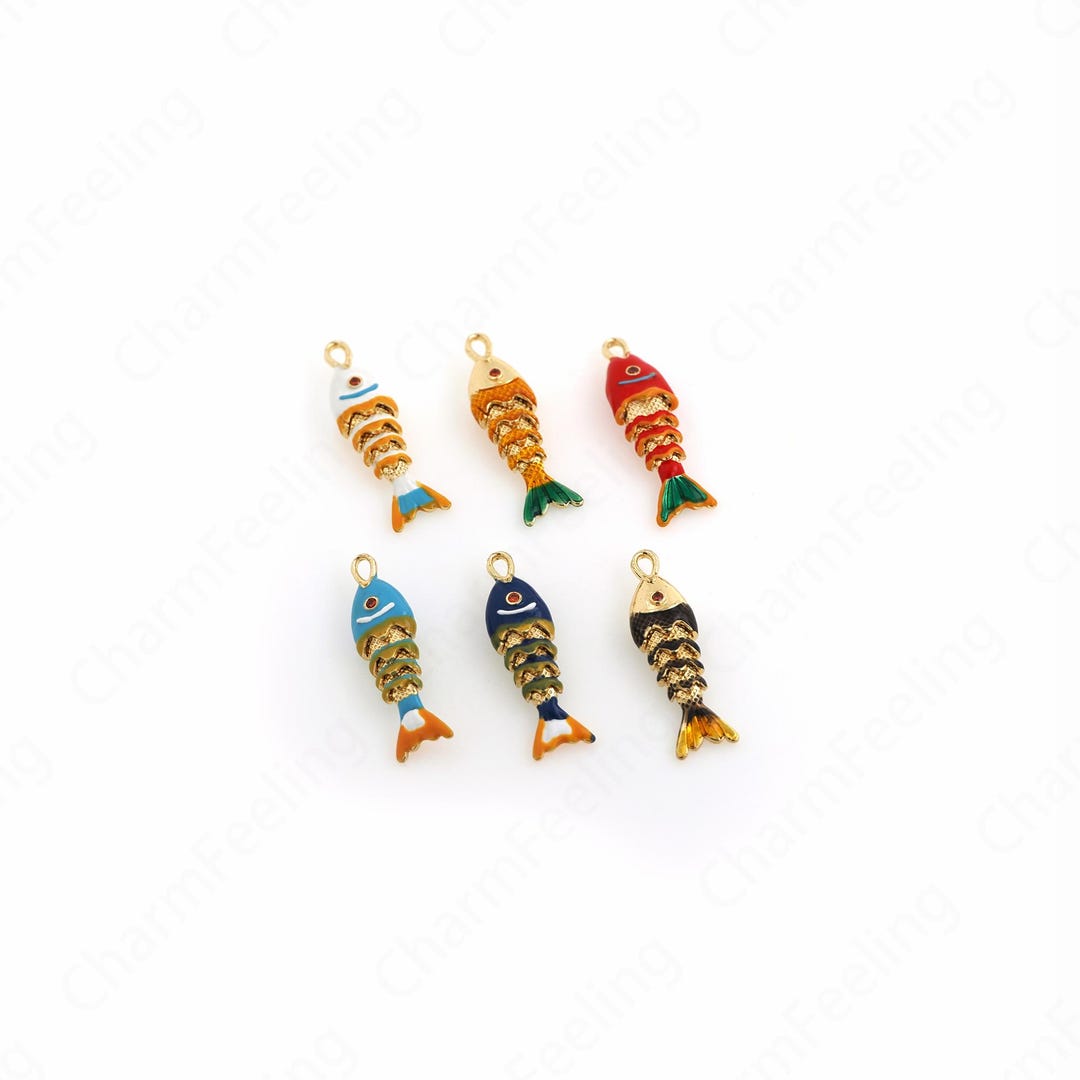 Jwelleries Fish Fish Jewelry,enamel Fish Necklace, Tropical Fish Pendant, 18K Gold ...
