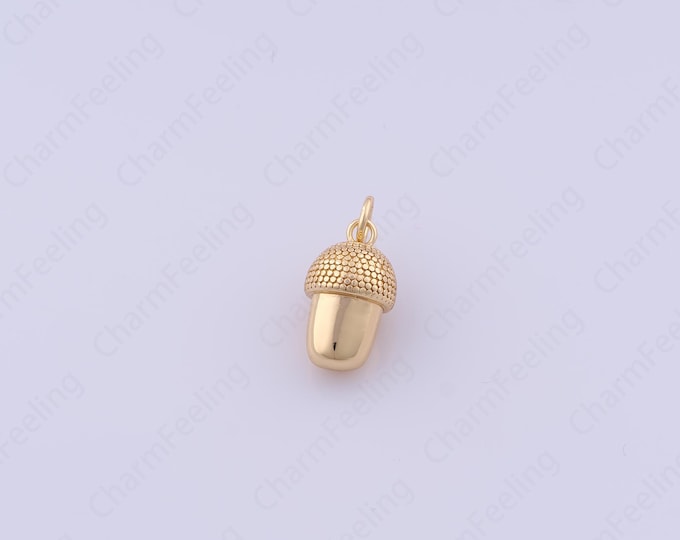 Pine Cone Pendant,18K Gold Filled Pine Nut Necklace, 3D Pine Cone Charm, DIY Jewelry Making Accessories 17.7x8.3x8.3mm