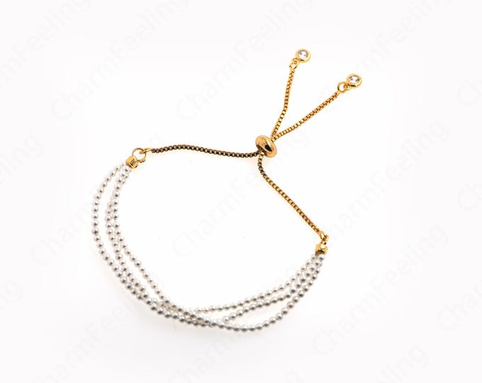 Friendship Bracelet,Pearl Bracelet,Beaded Bracelet, 18K Gold Filled Beaded Bracelet,Fashion Bracelet, Daily Bracelet,25cm