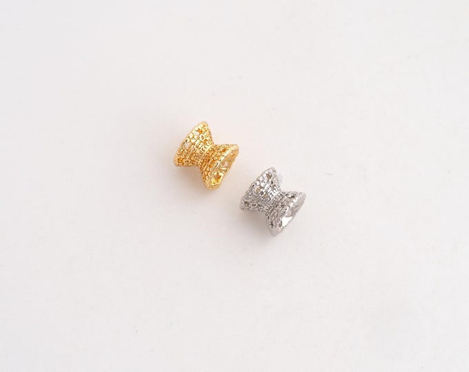5 pcs 18K Gold Filled Flower Spacer Beads,Tube Beads,Flower Tube Beads,DIY Jewelry Supplies,5.7x4.8mm Hole 2mm