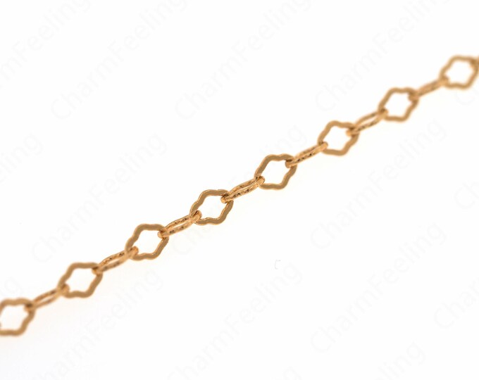 1 Meter, Exquisite Chain Necklace,18K Gold Filled Chain,Honeycomb Twisted Chain, Welded Chain,DIY Jewelry Supplies,4.5x3.3x0.5mm