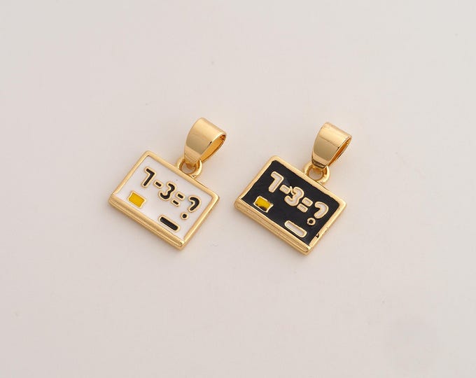Enamel Chalkboard Pendant,Chalkboard Pendant,18K Gold Filled Chalkboard Charm,DIY Jewelry Accessories,18x12.7x1.5mm
