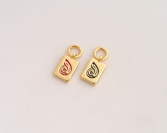 Enamel Snail Shell Pendant,Shell Pendant,18K Gold Filled Snail Shell Charm,DIY Jewelry Accessories,13.6x6.2x1.7mm