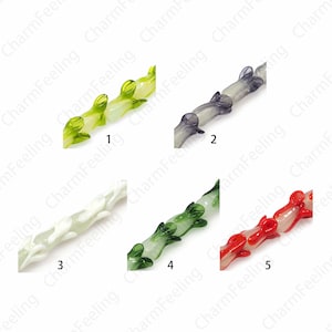 Cabbage Glass Beads,Murano Glass Beads,Cabbage Jewelry,Cabbage Spacer Beads,DIY Beading Supplies,12.5x19mm