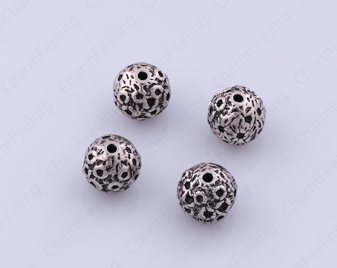 Ball Spacer Beads, 18K Gold Filled Ball Beads,Ball Bracelet Retro Style Spacer Beads, DIY Jewelry Supplies,11.2x10.5mm