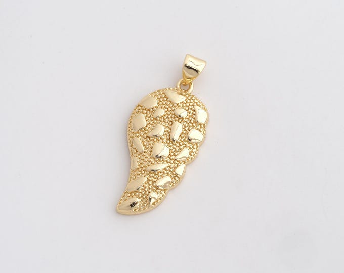 Angel Wings Pendant,Animal Wings Pendant,18K Gold Filled Wings Charm,DIY Jewelry Accessories,34x14.8x3.3mm