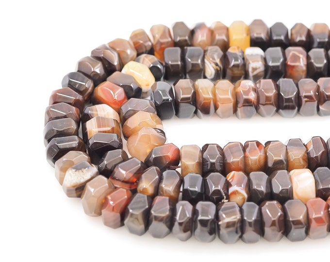 Rectangular Gemstone Chains,Black Natural Stone Rectangular Beads,Rectangular Bead,Natural Stone Necklaces,Bar Gemstone Chains,15mm