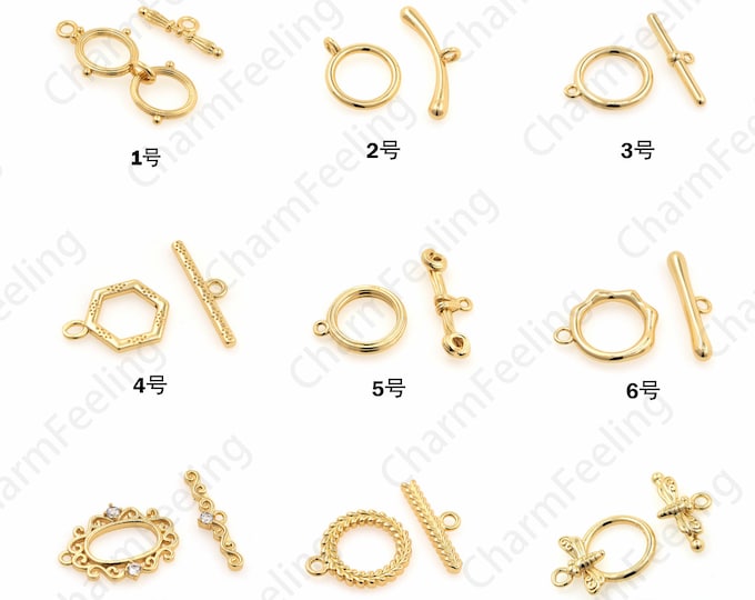18K Gold-Plated OT Clasp, Necklace Clasp, Bracelet Clasp, Jewelry Clasp, Suitable For Jewelry Making Supplies  1pcs