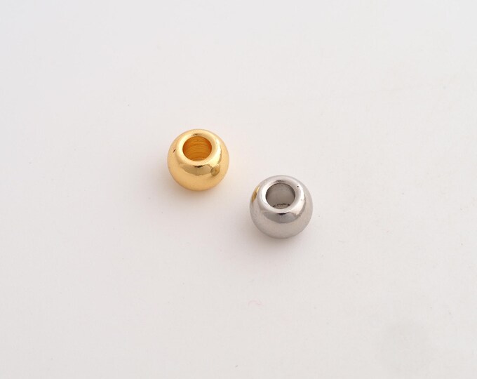 10 pcs 18K Gold Filled Round Tube Spacer Beads,Round Beads,Tube Beads,DIY Jewelry Supplies,8.2x6mm Hole 3.8mm