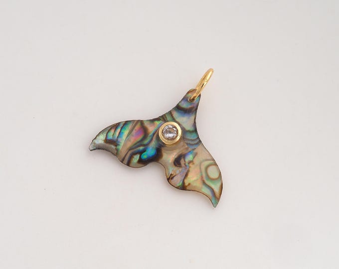 CZ Fishtail Pendant,Fishtail Pendant,18K Gold Filled Fishtail Charm,DIY Jewelry Accessories,23x25x5mm