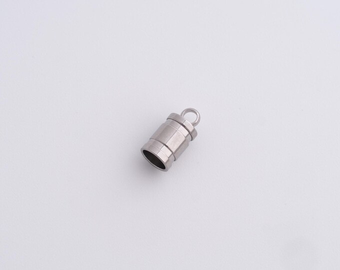 50 pcs End Tip Caps,Stainless Steel End Tip Caps,End Tip Caps,Leather End Tip Caps,DIY Jewelry Supplies,10x5mm
