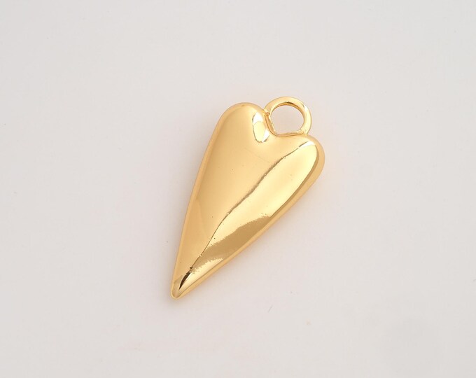 Heart Pendant,Love Pendant,18K Gold Filled Heart Charm,DIY Jewelry Accessories,43.5x20.4x8.3mm