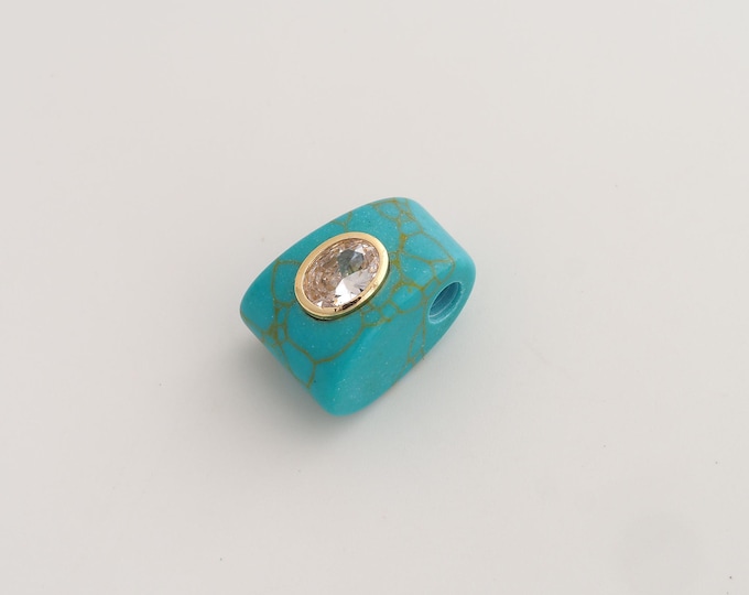 Natural Stone Pendant,Energy Stone Pendant,18K Gold Filled Stone Charm,DIY Jewelry Accessories,19.8x14x13mm