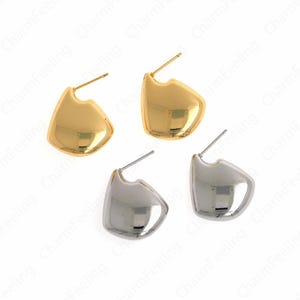 Square Earrings,Rectangular Earrings,Dainty Gold Earrings,Earring Charm,18K Gold Filled Eectangular Earrings,