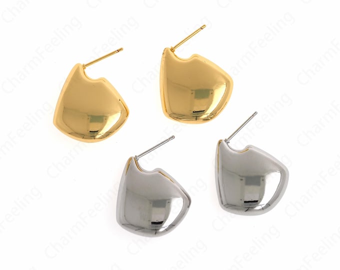 Square Earrings,Rectangular Earrings,Dainty Gold Earrings,Earring Charm,18K Gold Filled Eectangular Earrings,